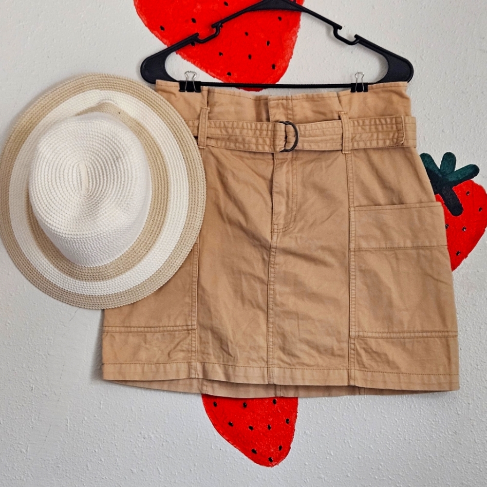 Khaki Cargo Skirt